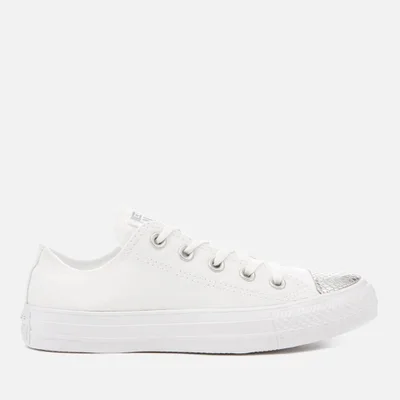 Converse Women's Chuck Taylor All Star Ox Trainers - White/Silver