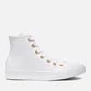 Converse Women's Chuck Taylor All Star Hi-Top Trainers - White/Gold - Image 1