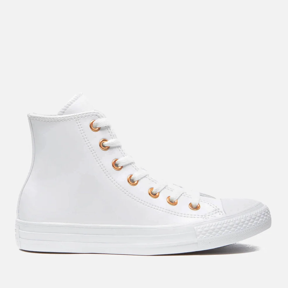 Converse Women's Chuck Taylor All Star Hi-Top Trainers - White/Gold Image 1