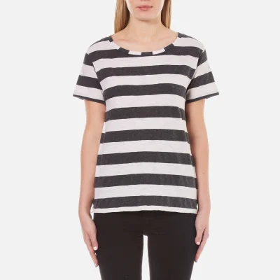 Maison Scotch Women's Loose Fit T-Shirt in Stripes - Multi