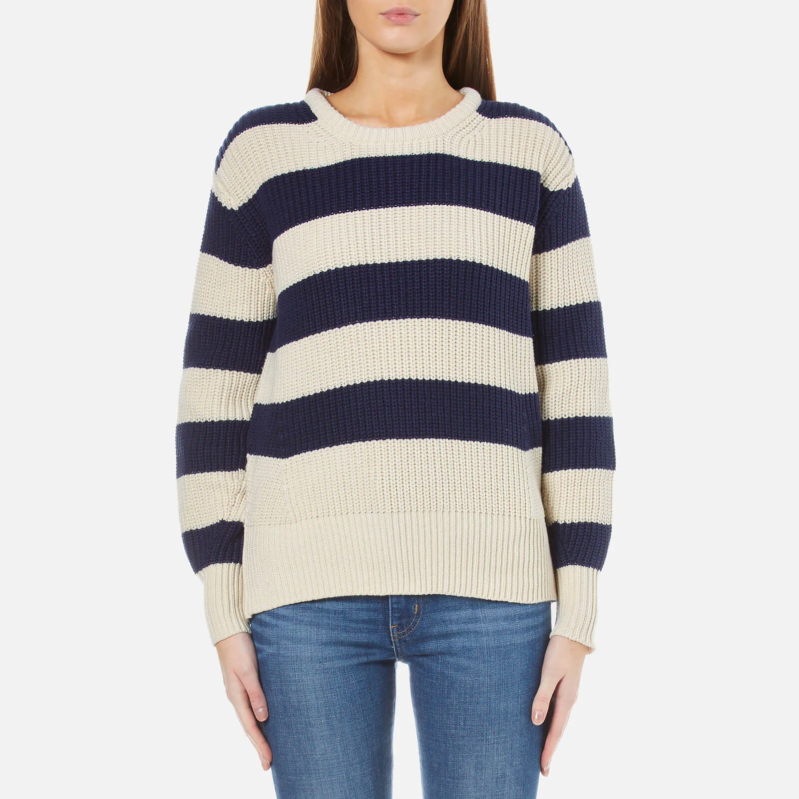 Maison Scotch Women's Cotton Mix Pullover with Shaped Sleeves - Multi Image 1