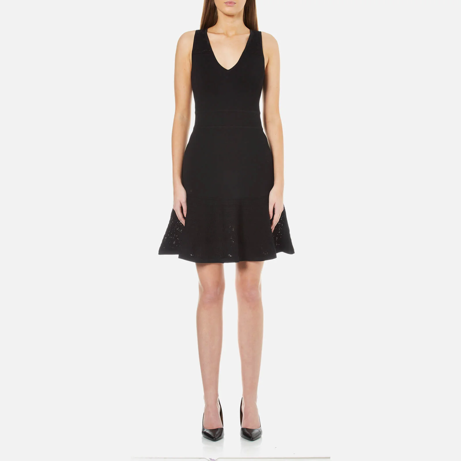 MICHAEL MICHAEL KORS Women's Lace Fit Flare Dress - Black Image 1