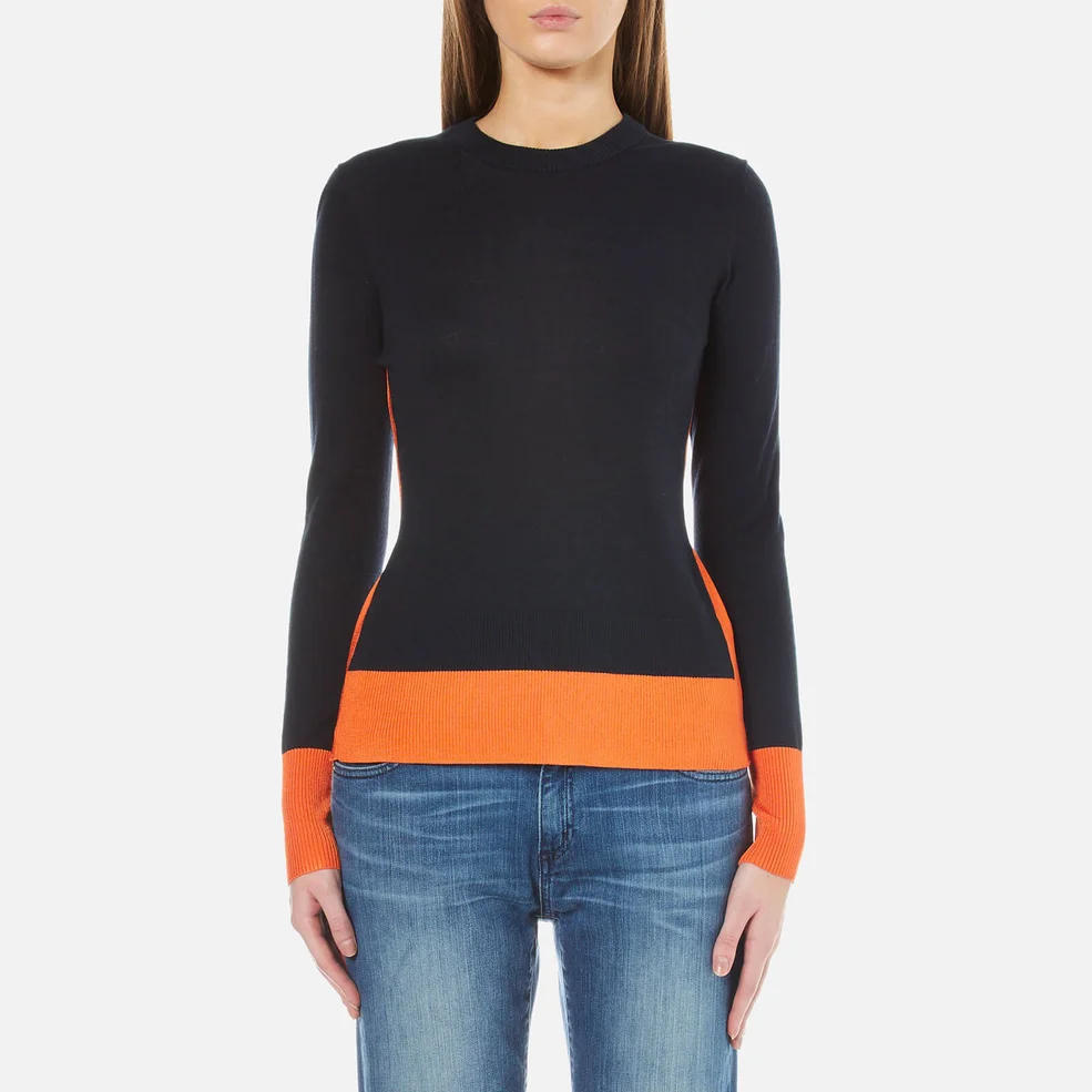 MICHAEL MICHAEL KORS Women's Contrast Colour Rib Sweatshirt - Poppy Image 1