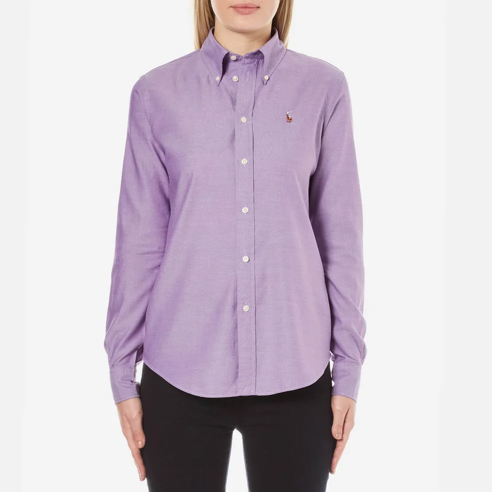 Polo Ralph Lauren Women's Harper Shirt - Bright Purple Image 1