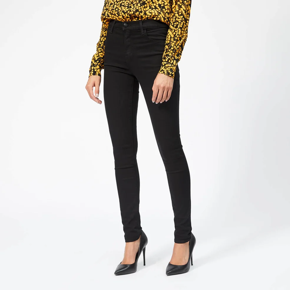 J Brand Maria High Rise Skinny Jeans - Seriously Black Image 1