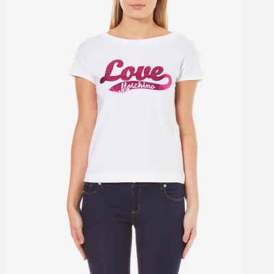 Love Moschino Women's Love Logo T-Shirt - Optical White