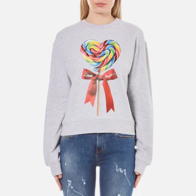 Love Moschino Women's Candy Bow Sweatshirt - Melange Grey