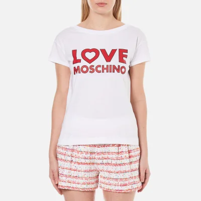 Love Moschino Women's Love Logo T-Shirt - Optical White