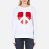 Love Moschino Women's Peace Heart Sweatshirt - Optical White - Image 1