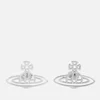 Vivienne Westwood Women's Thin Lines Flat Orb Earrings - Rhodium - Image 1