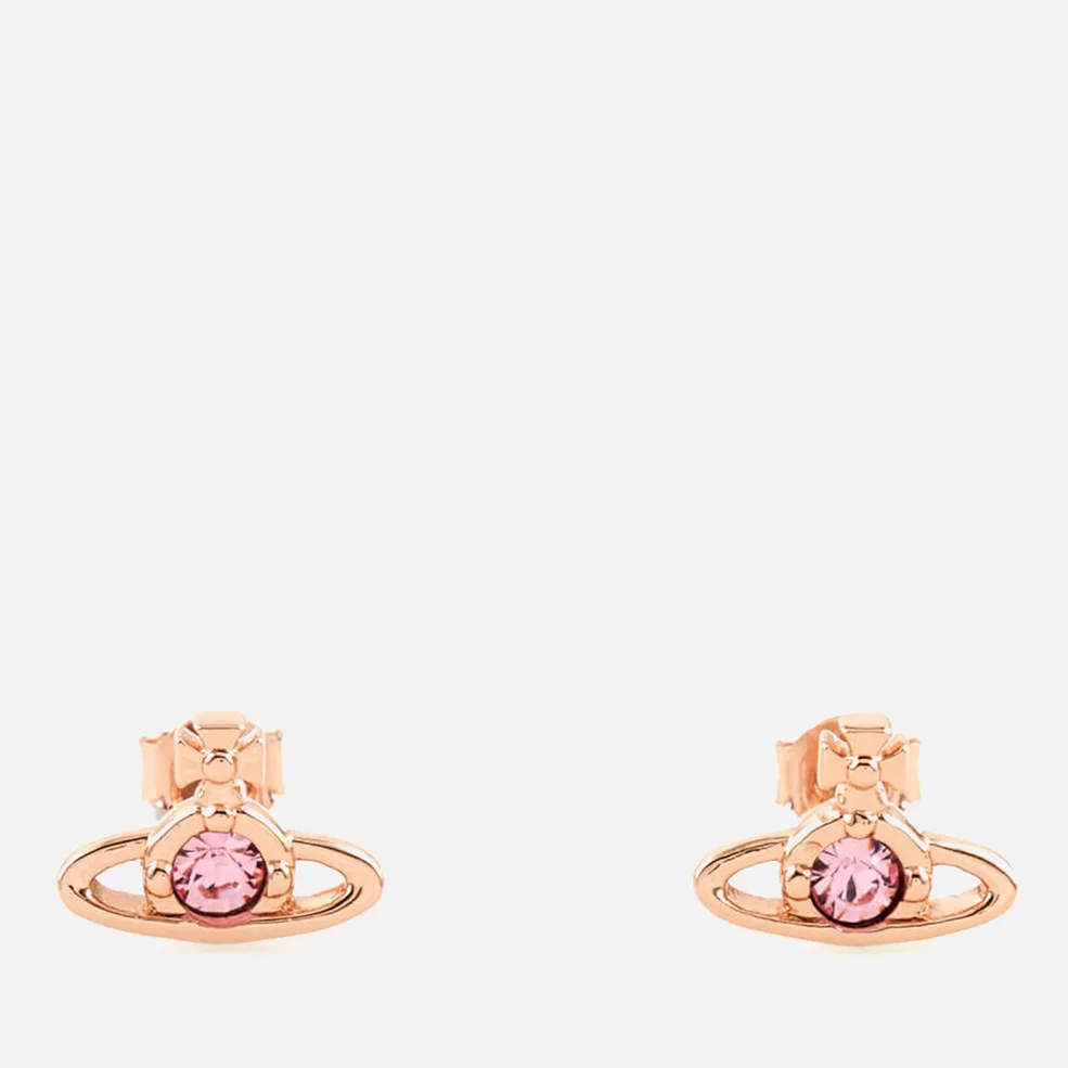 Vivienne Westwood Women's Nano Solitaire Earrings - Light Rose/Pink/Gold Image 1
