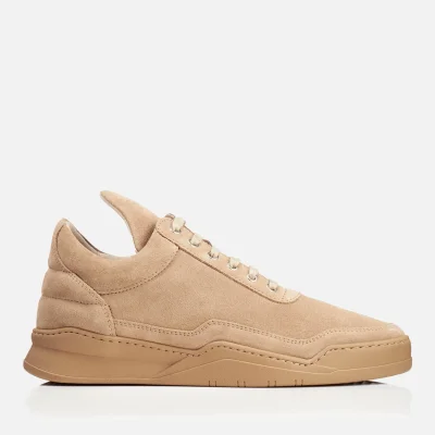 Filling Pieces Men's Ghost Suede Tonal Low Top Trainers - Sand
