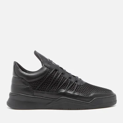 Filling Pieces Men's Ghost Mesh Low Top Trainers - Black