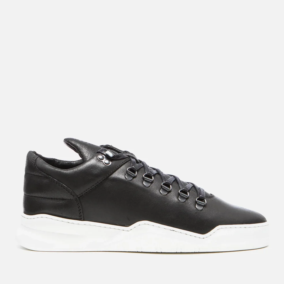 Filling Pieces Men's Ghost Waxed Leather Mountain Cut Trainers - Black Image 1
