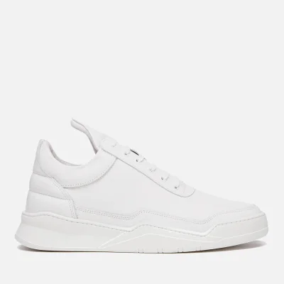 Filling Pieces Men's Ghost Leather Low Top Trainers - White