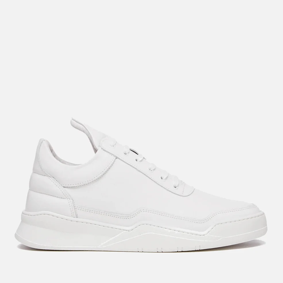 Filling Pieces Men's Ghost Leather Low Top Trainers - White Image 1