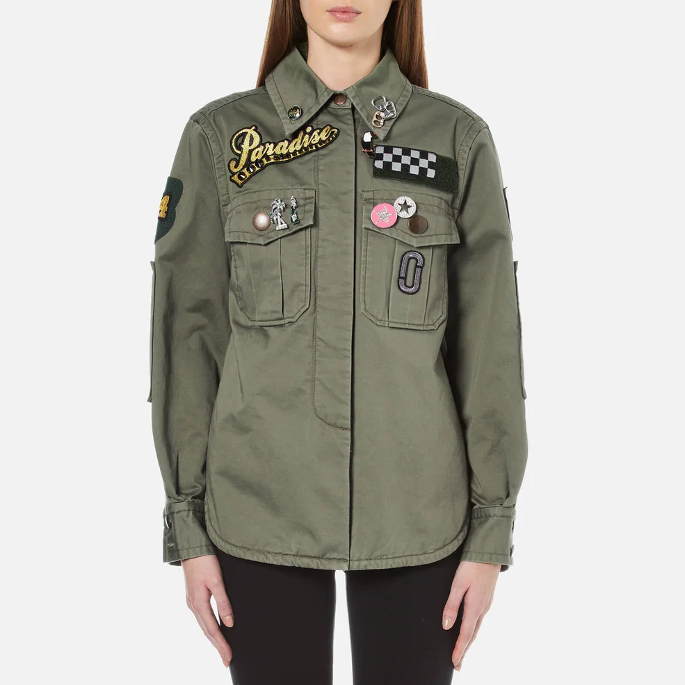 Marc Jacobs Women's Padded Military Shirt - Military Green Image 1