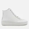McQ Alexander McQueen Women's Netil Laced Eyelets Leather Hi-Top Trainers - White - Image 1