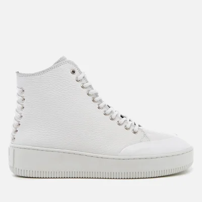 McQ Alexander McQueen Women's Netil Laced Eyelets Leather Hi-Top Trainers - White