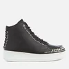 McQ Alexander McQueen Women's Netil Laced Eyelets Leather Hi-Top Trainers - Black - Image 1