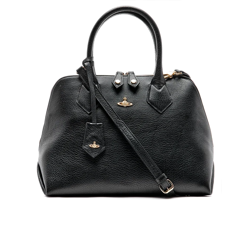 Vivienne Westwood Women's Balmoral Grain Leather Zip Around Tote Bag - Black Image 1