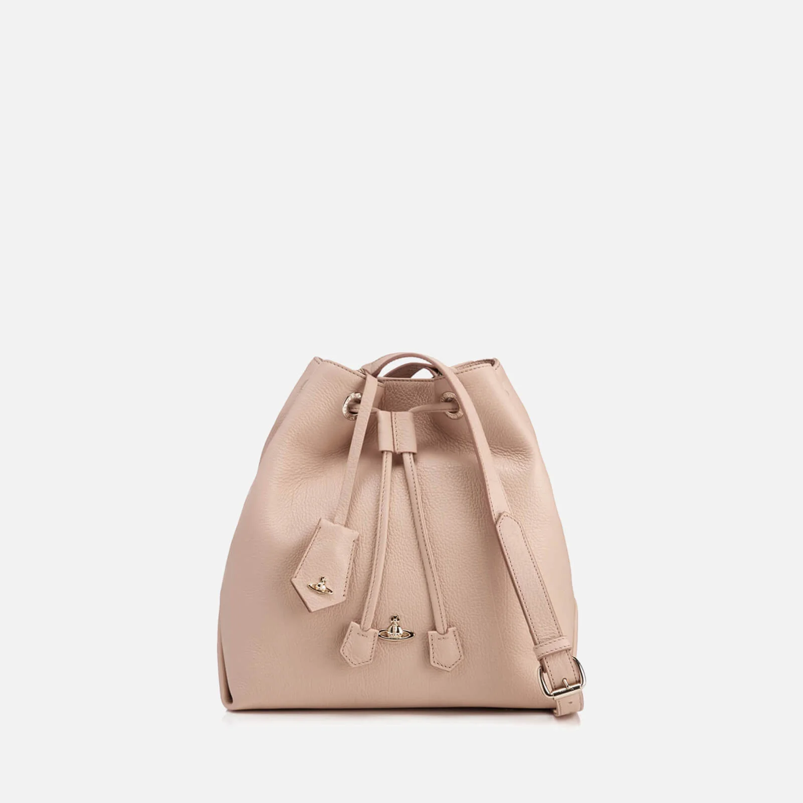 Vivienne Westwood Women's Balmoral Grain Leather Bucket Bag - Pink Image 1