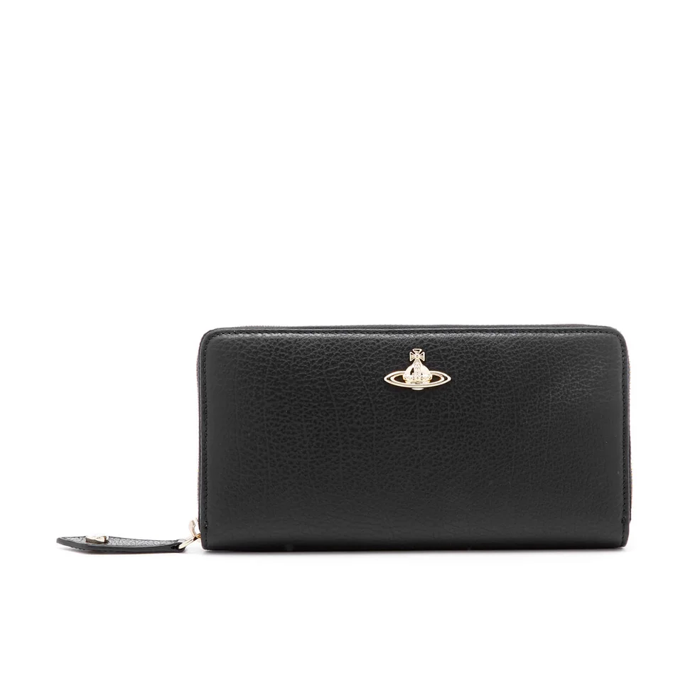Vivienne Westwood Women's Balmoral Grain Leather Zip Around Wallet - Black Image 1