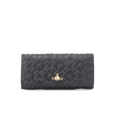 Vivienne Westwood Women's Harrow Embossed Leather Credit Card Purse - Black