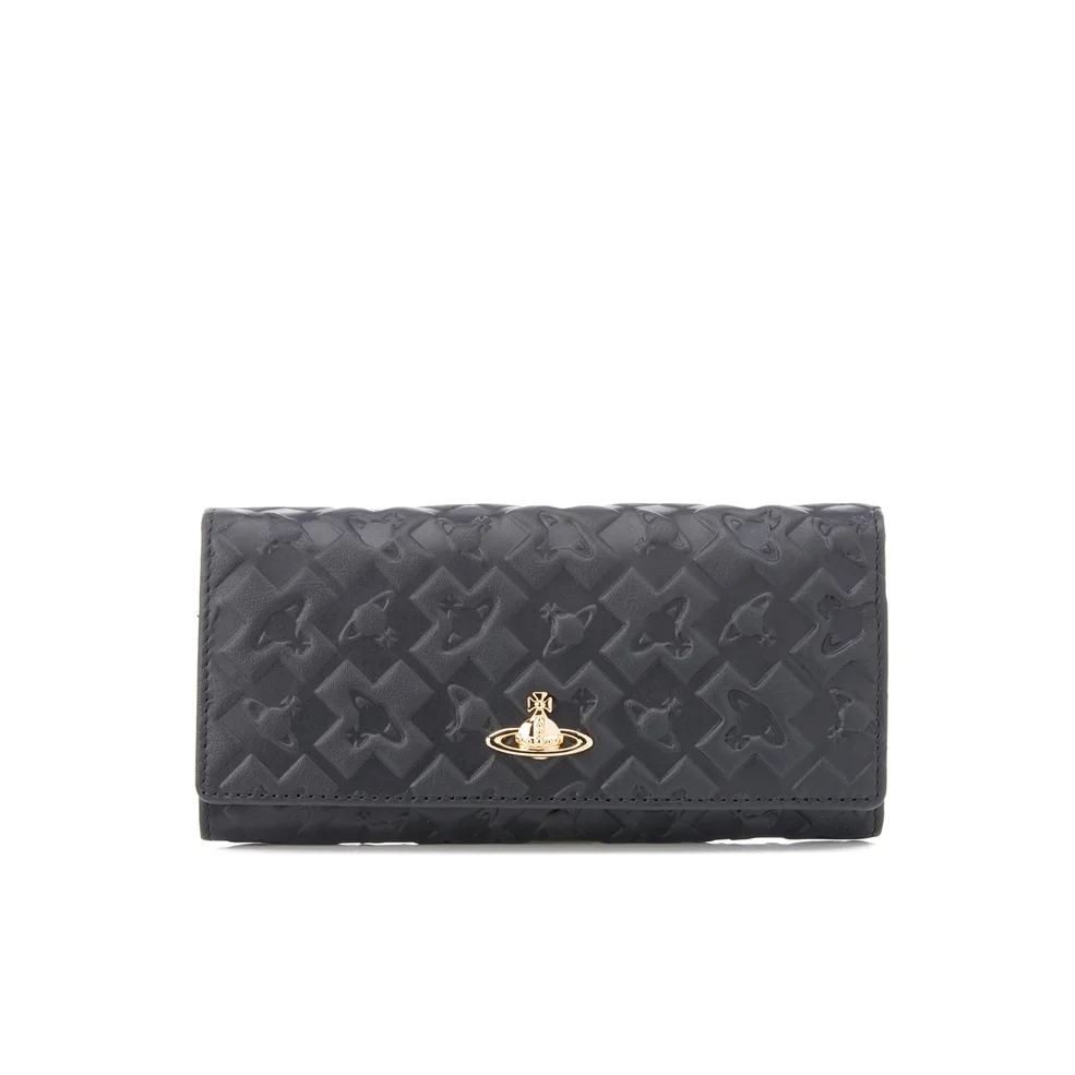 Vivienne Westwood Women's Harrow Embossed Leather Credit Card Purse - Black Image 1