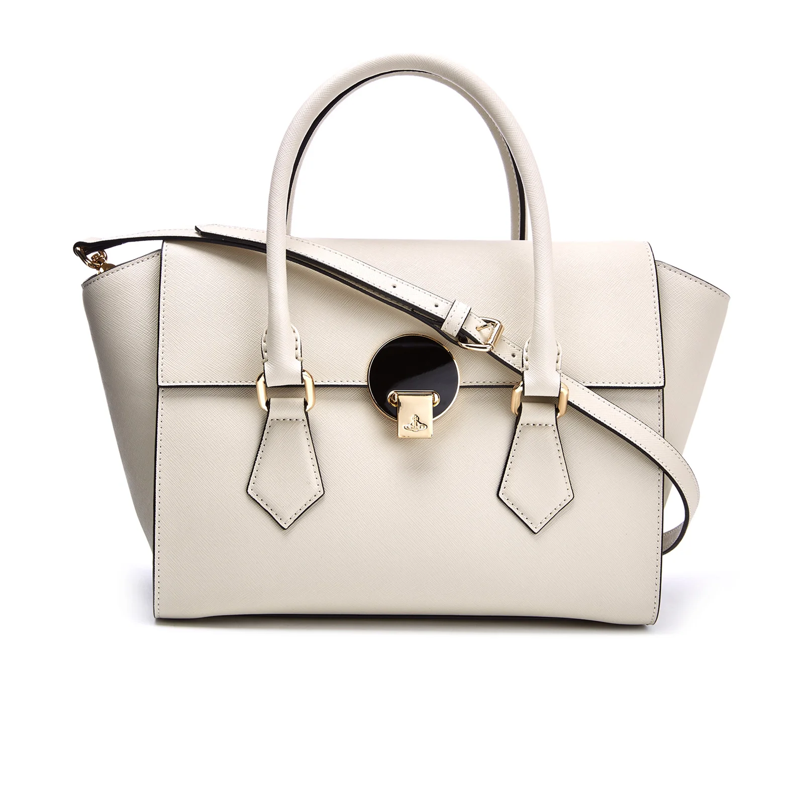 Vivienne Westwood Women's Opio Saffiano Leather Handbag - Beige Image 1