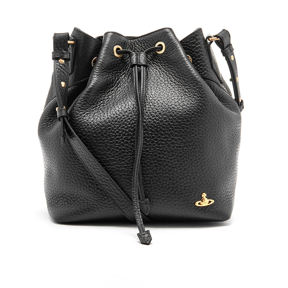 Vivienne Westwood Women's Belgravia Leather Bucket Bag - Black Image 1