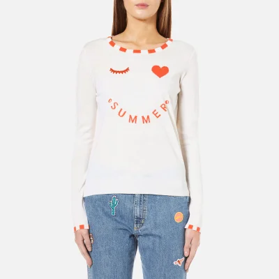 PS by Paul Smith Women's I Love Summer Knitted Jumper - Ecru