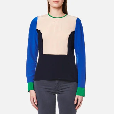 PS by Paul Smith Women's Bib Front Colour Block Top - Navy