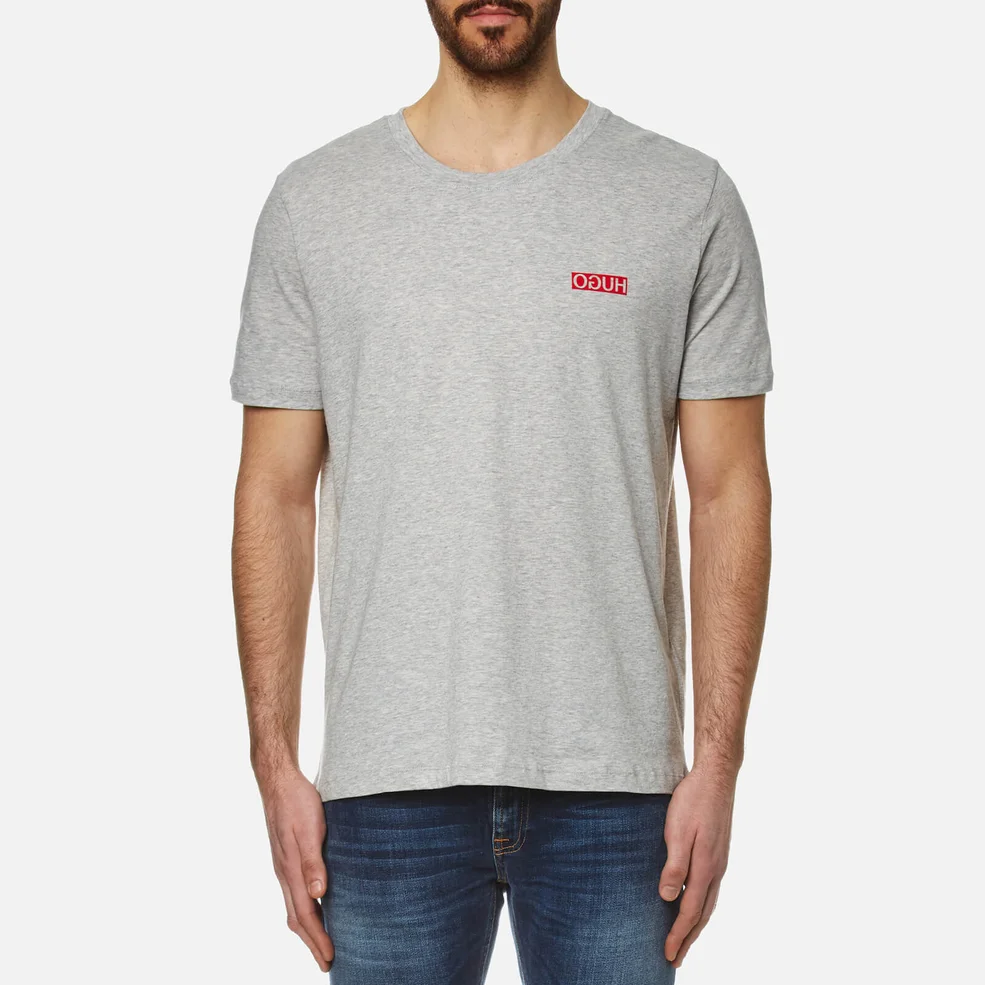 HUGO Men's Durned Small Logo T-Shirt - Open Grey Image 1