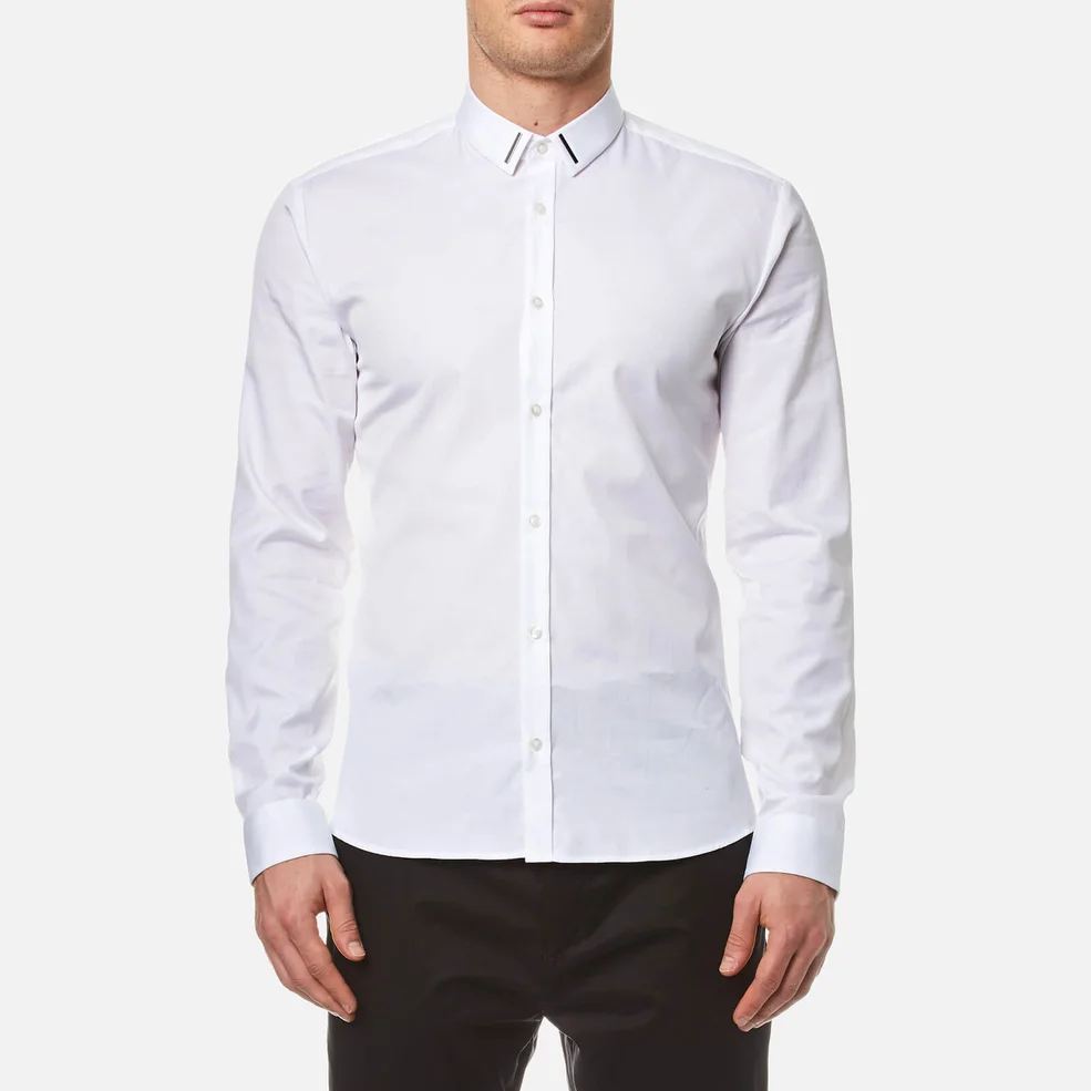 HUGO Men's Ero3 Long Sleeve Shirt - Open White Image 1