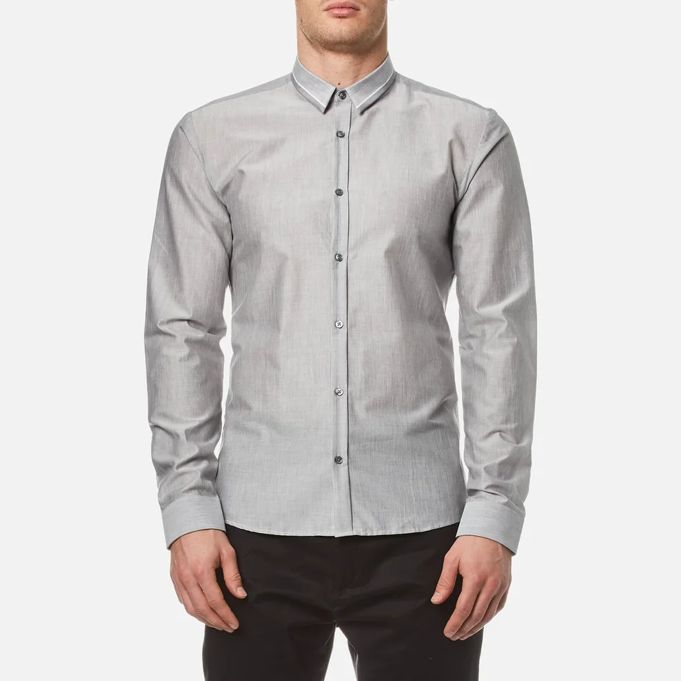 HUGO Men's Ero3 Long Sleeve Shirt - Open Grey Image 1