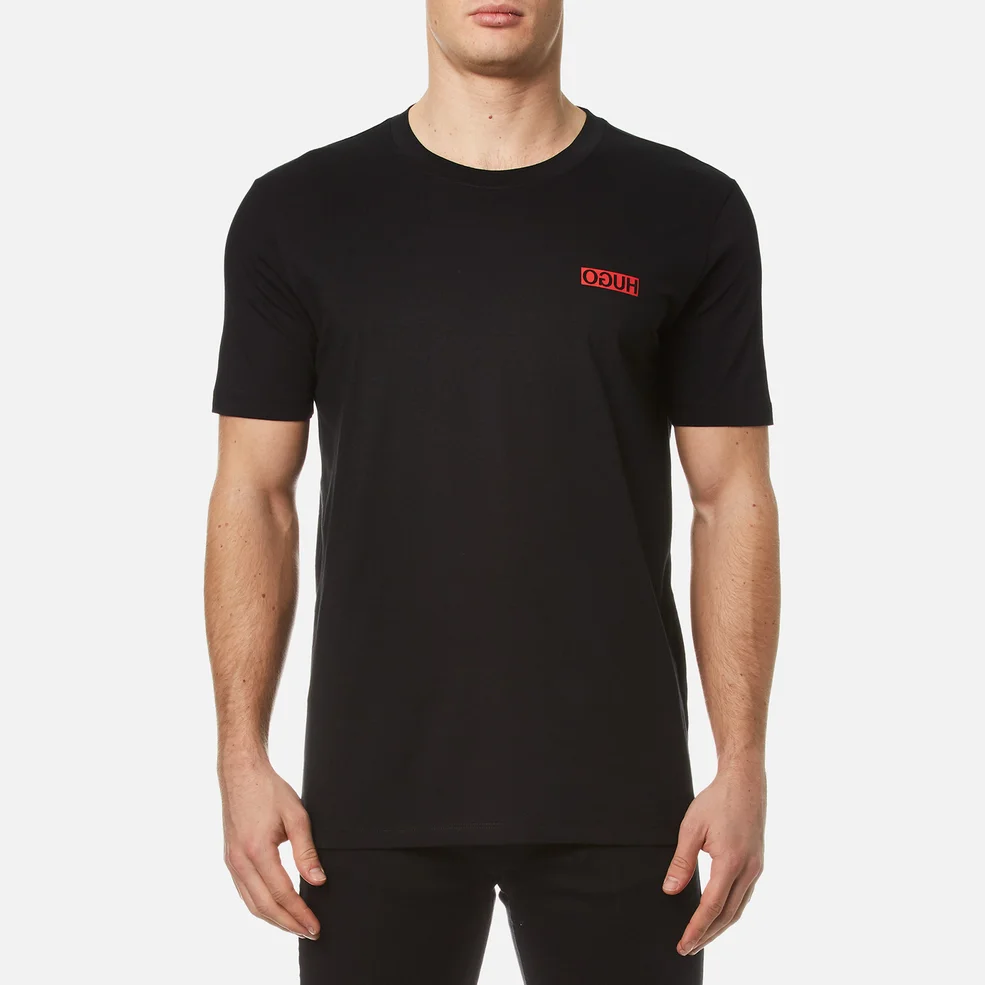 HUGO Men's Durned Small Logo T-Shirt - Black Image 1