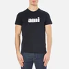 AMI Men's Logo Front Crew Neck T-Shirt - Navy Blue - Image 1