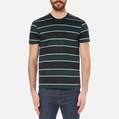 AMI Men's Wide Stripe T-Shirt - Black/Green