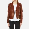 Belstaff Women's Marving-T 2.0 Lambskin Leather Jacket - Umber Brown - Image 1