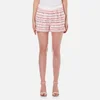 Boutique Moschino Women's Tweed Style Shorts - White - Image 1