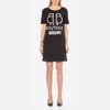 Boutique Moschino Women's Pearl Logo T-Shirt Dress - Black - Image 1