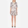 Boutique Moschino Women's Rose Print Dress - Grey - Image 1