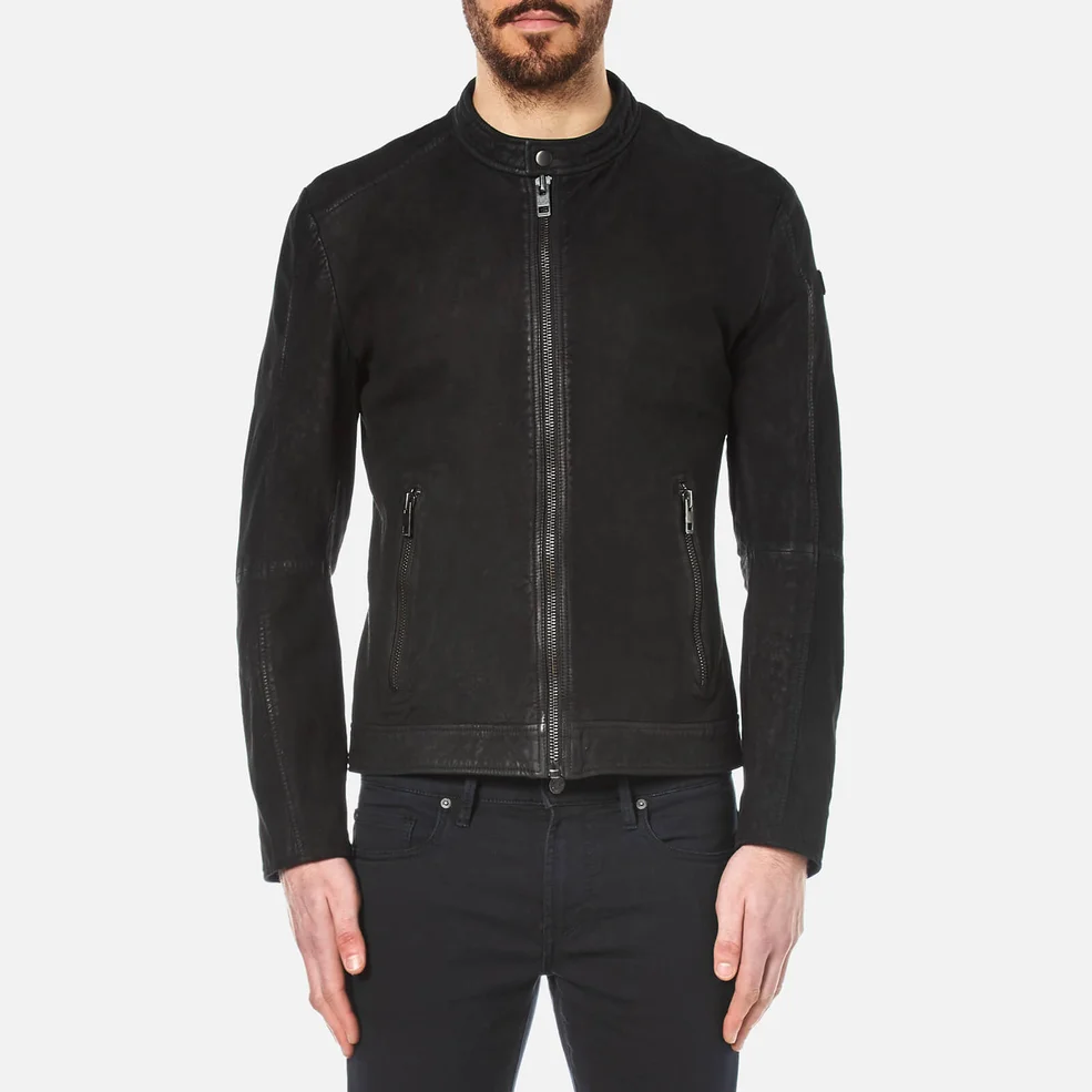 BOSS Orange Men's Jonate Leather Jacket - Black Image 1