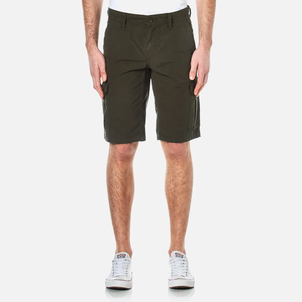 BOSS Orange Men's Schwinn Cargo Shorts - Dark Green Image 1
