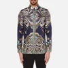 Versace Collection Men's Printed Silk Shirt - Navy - Image 1