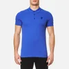 Versace Collection Men's Pique Polo Shirt - Blue - Image 1