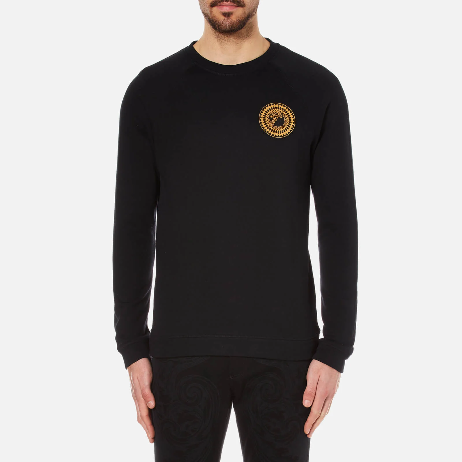 Versace Collection Men's Medusa Badge Sweatshirt - Black Image 1