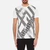 Versace Collection Men's Greek Patterned Embossed T-Shirt - White - Image 1