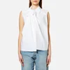 MM6 Maison Margiela Women's Tie Neck Detail Sleeveless Shirt - White - Image 1